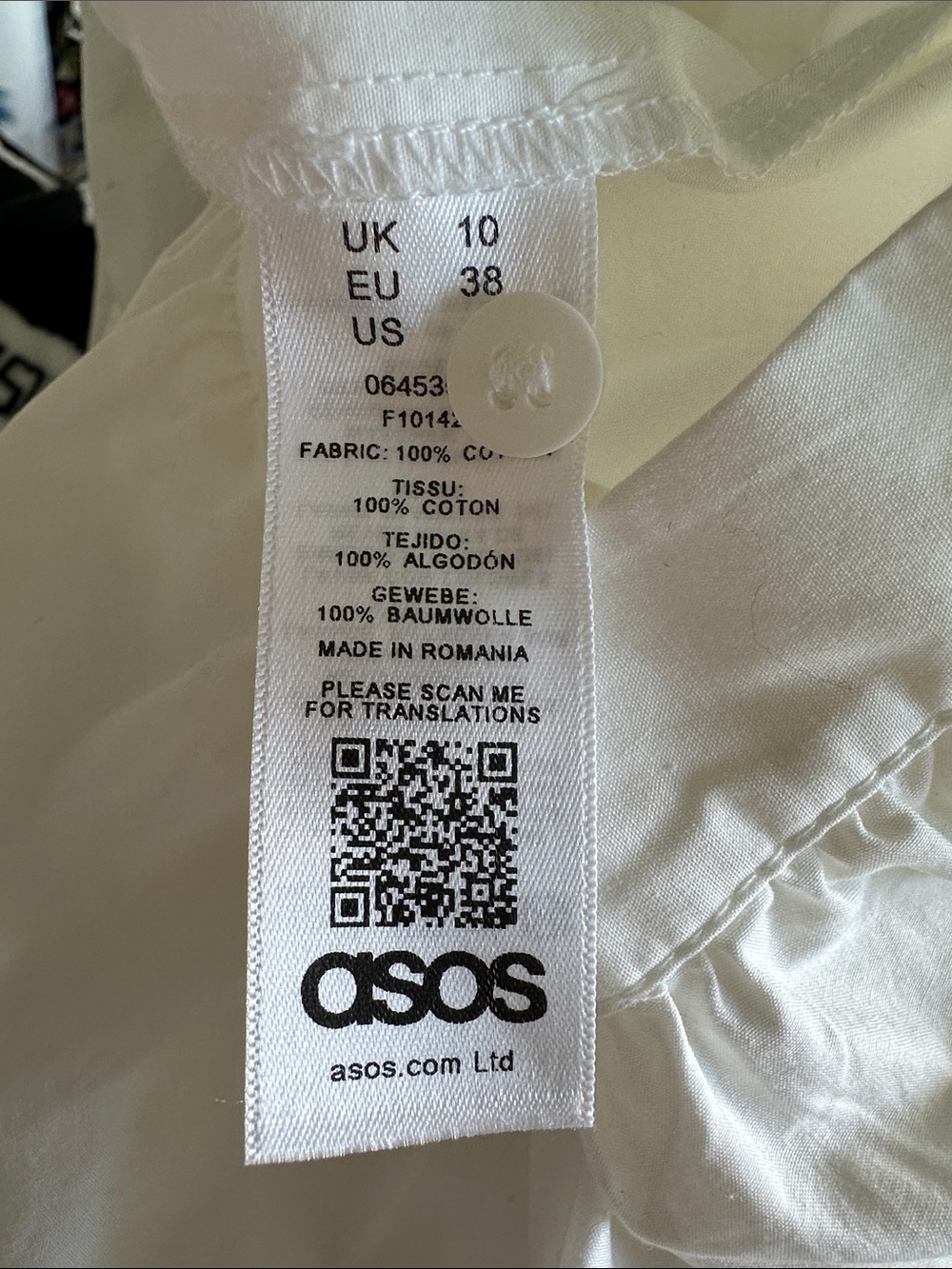 ASOS White Ruffled High-Collar Button shirt-blouse - Picture 8 of 9